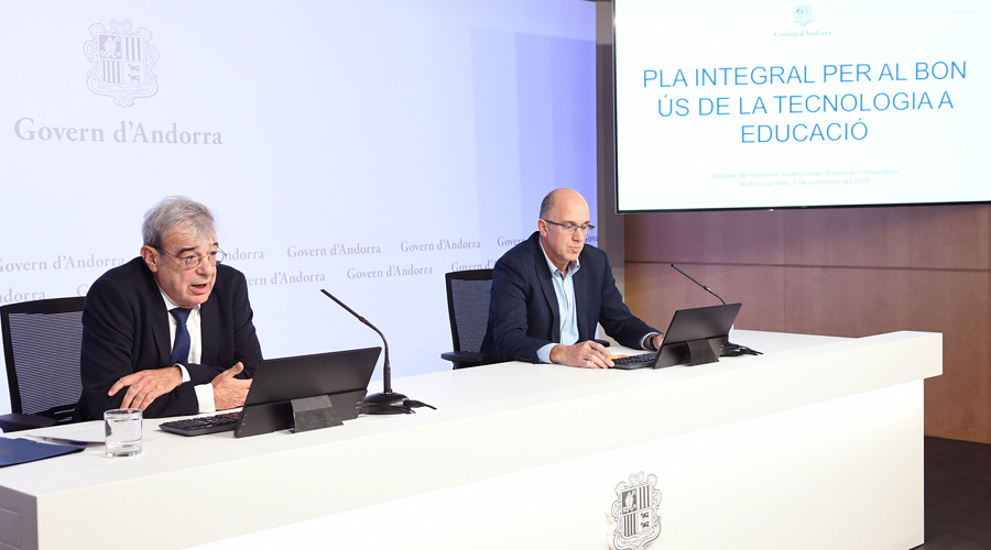 Presentació del Pla integral per al bon ús de la tecnologia als centres educatius amb Ladislau Baró i Xavier Campuzano (SFGA)