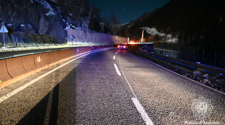 Punt on s'ha produït l'atropellament (Policia d'Andorra)