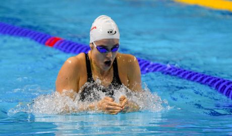 Nàdia Tudó competint al Mundial de Budapest