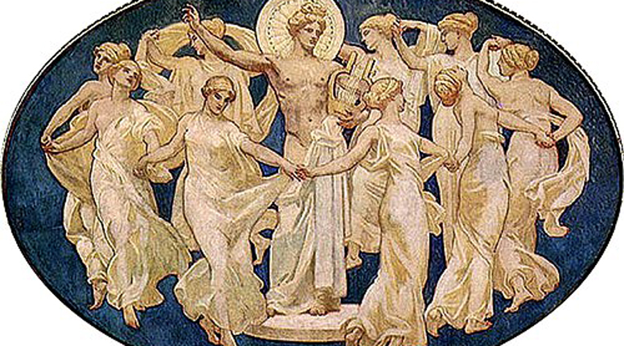 Apol.lo i les 9 muses. Reproducció feta per l’artista florentí John Singer Sargent (1856 -1925)
