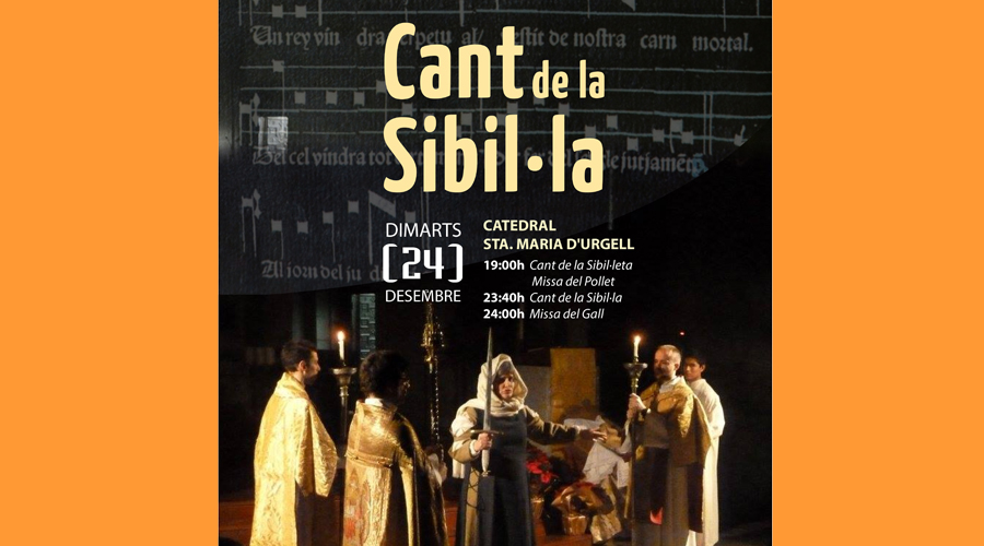 Cartell anunciant la representació del Cant de la Sibil·la a la Seu (RàdioSeu)