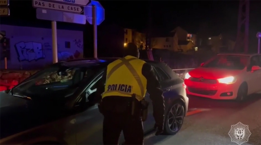 Un dels controls conjunts a la zona de la frontera francoandorrana (Policia d'Andorra)