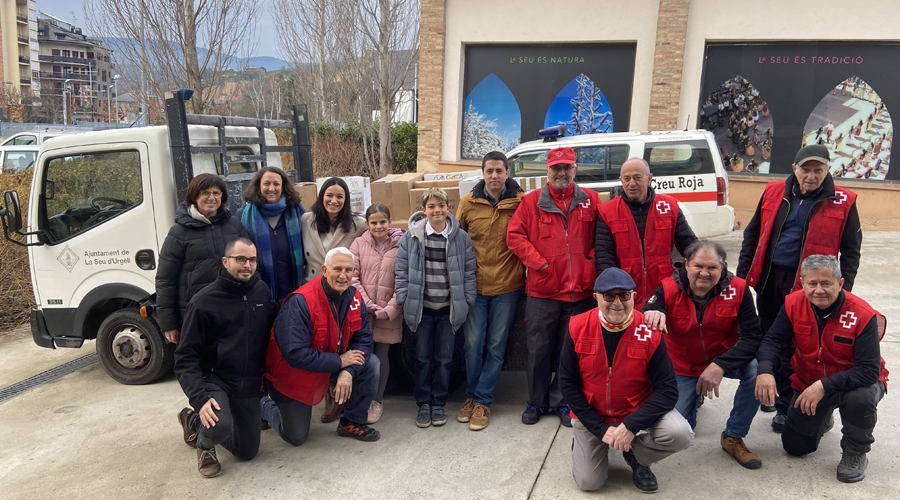 En total l'escola ha recaptat 560 quilos d'aliments (Aj. la Seu)
