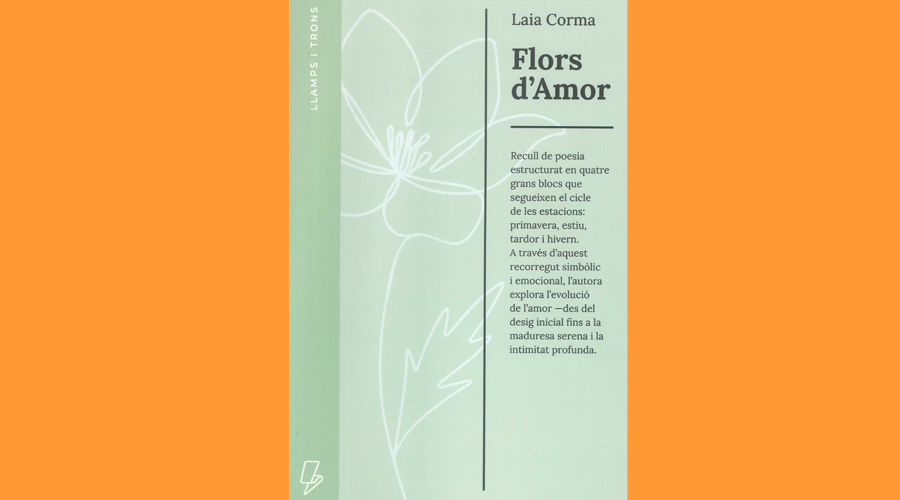 Coberta del llibre "Flors d'Amor", de Laia Corma