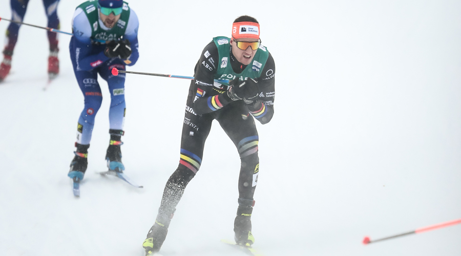 Irineu Esteve als 20km mass start, a Ruka