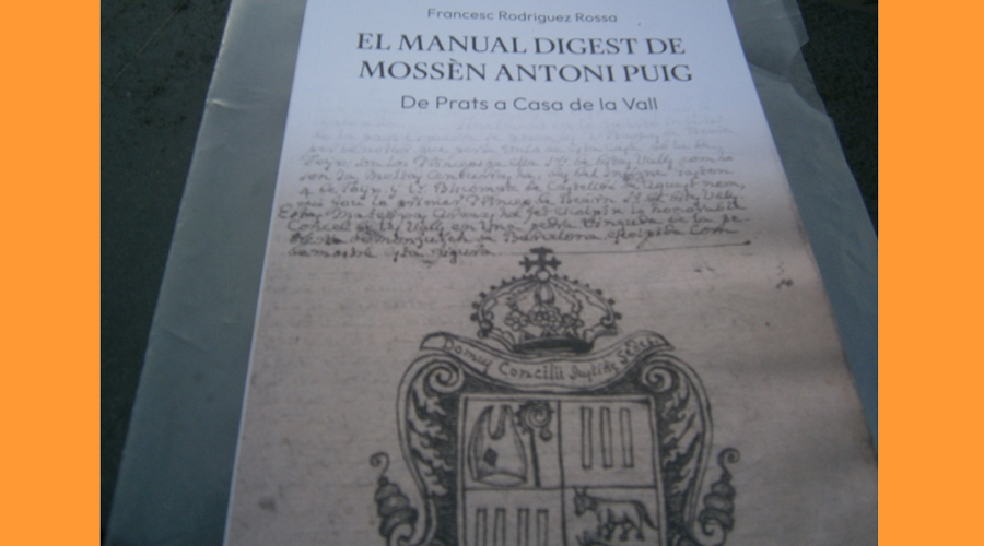 Portada del llibre document “De Prats a Casa de la Vall”, de Francesc Rodríguez Rossa