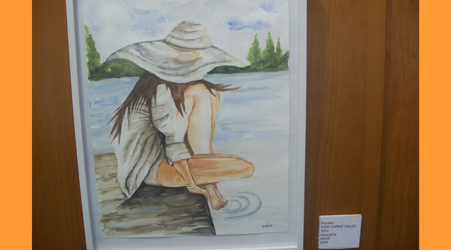 L'aquarel·la "Pensant", de Maria Carmen Naudí