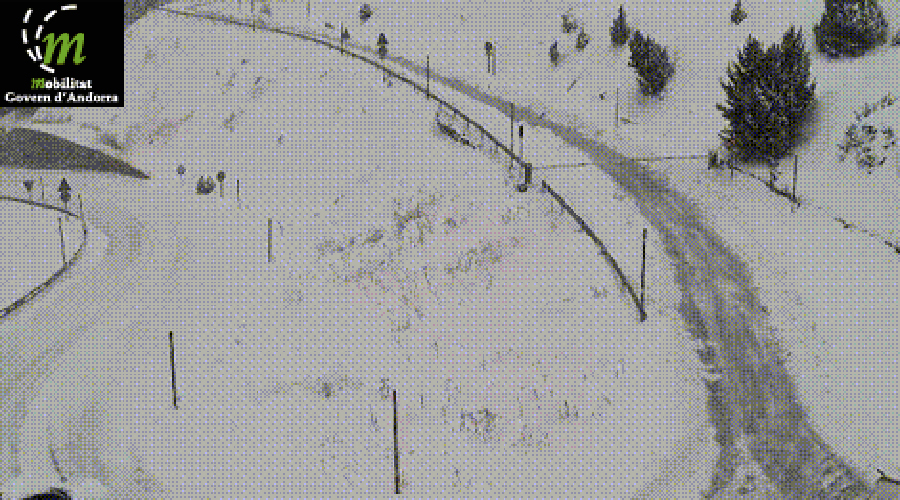 Imatge d'una de les càmeres del servei de Mobilitat a l'altura del Refugi d'Envalira