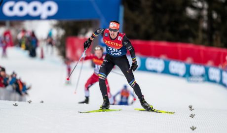 Esteve, a l'arribada final a Alpe Cermis