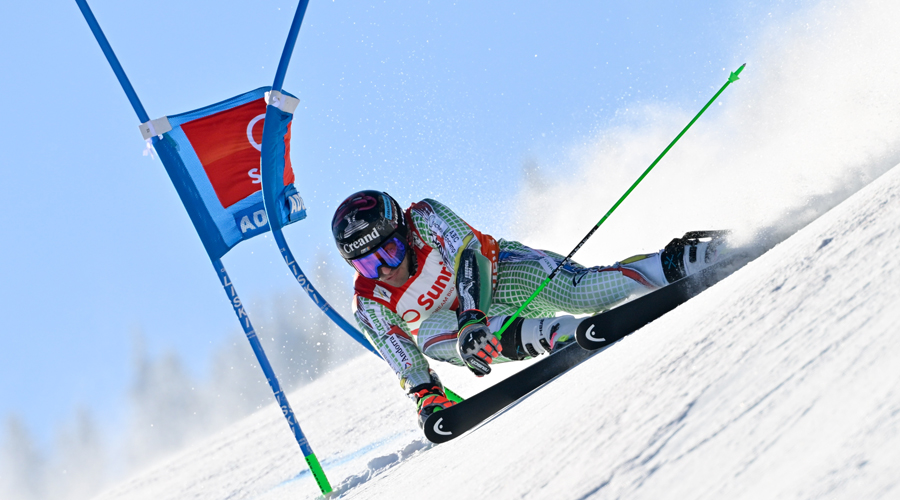 Joan Verdú, a la primera mànega de la WC Adelboden. Foto: Alain Grosclaude Agence Zoom