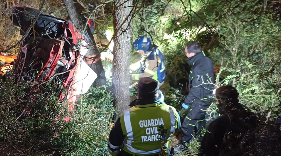 Accident mortal a l'N-230 al municipi del Pont de Montanyana (Foto: Guàrdia Civil)