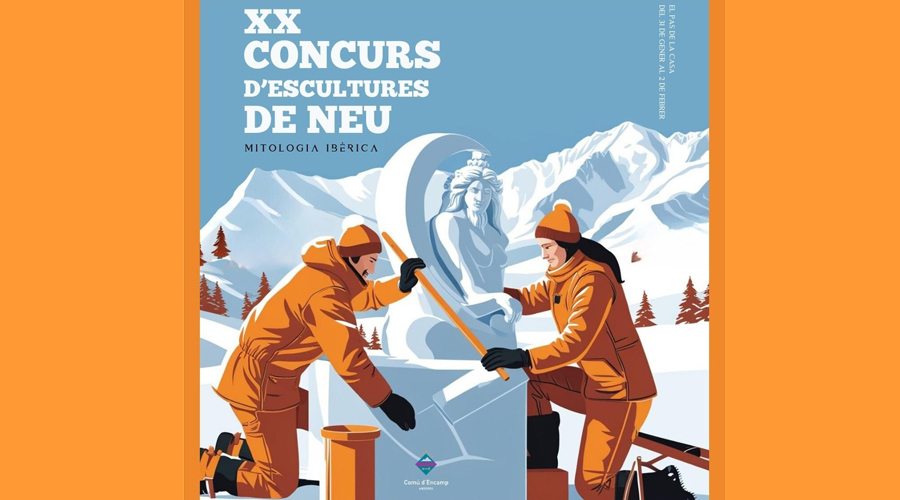 Cartell del XX Concurs internacional d'escultures monumentals sobre neu (Comú d'Encamp)