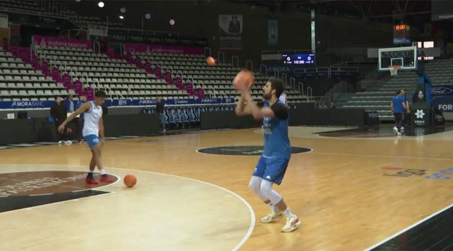 Un entrenament del BC Andorra (AndorraDifusió)