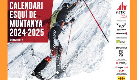 Cartell del calendari de curses de la Copa Catalana Dynafit-FGC d'Esquí de Muntanya