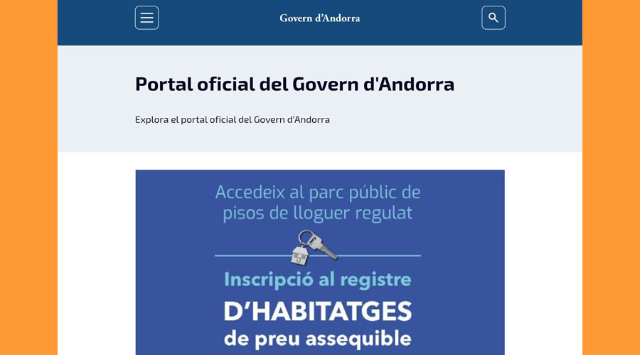 La nova plataforma digital del Govern ja està operativa (SFGA)