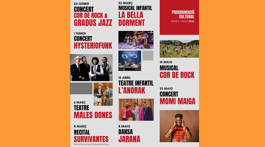 Cartell de la programació cultural d'Encamp (Comú d'Encamp)