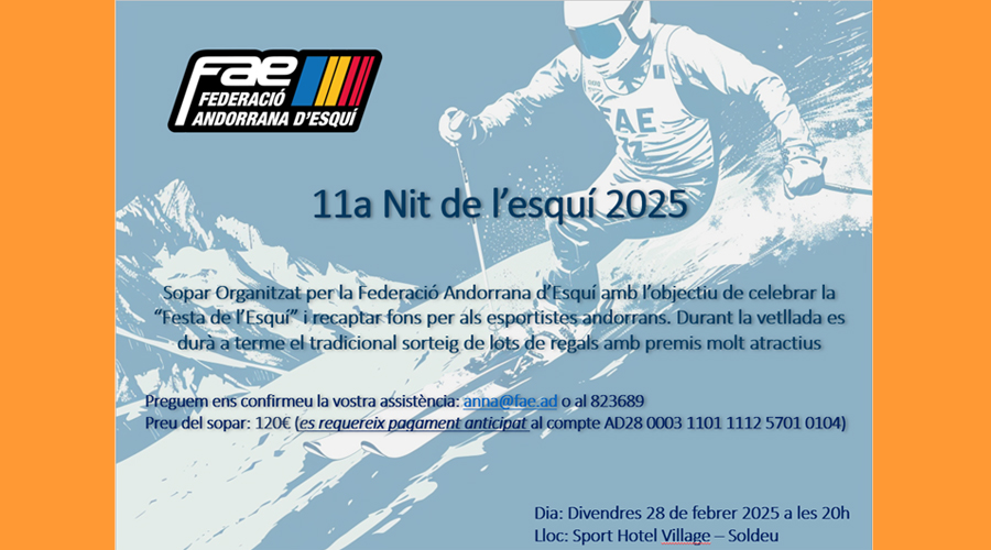Cartell de l'11a Nit de l'Esquí (FAE)