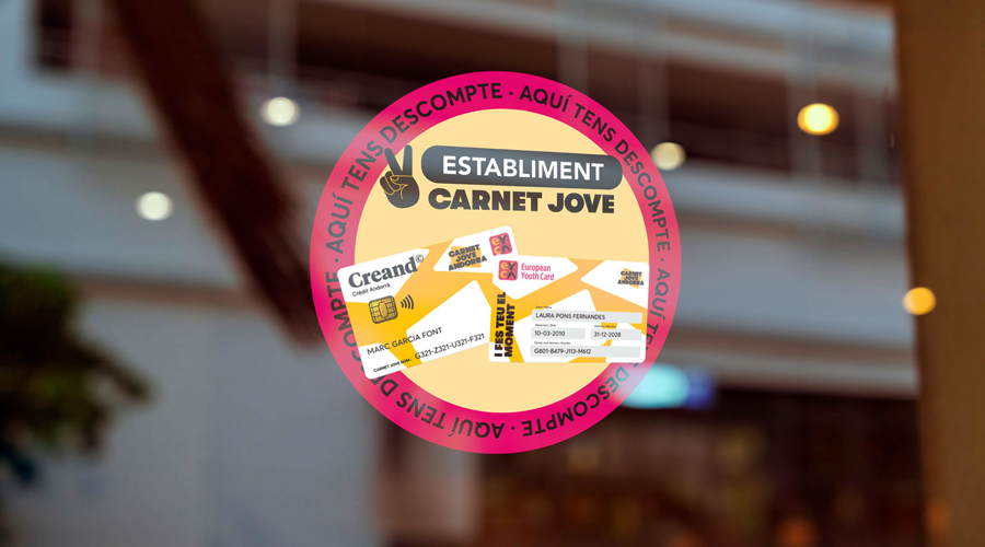 Adhesiu en un establiment adherit al Carnet Jove (Carnet Jove Andorra)