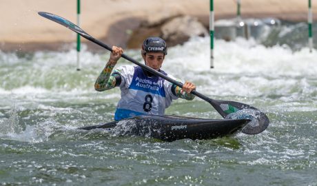 Mònica Doria competint a l'Open d'Austràlia