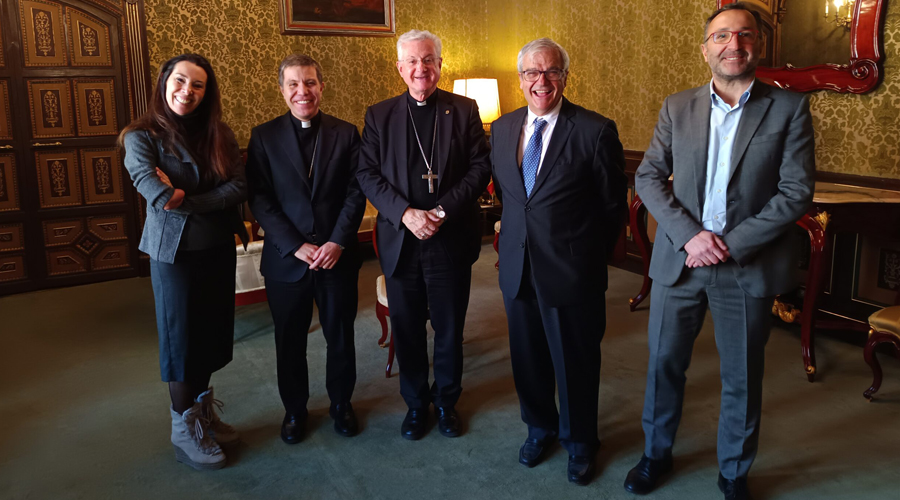 Imatge de la trobada al Palau episcopal de la Seu (Bisbat d'Urgell)