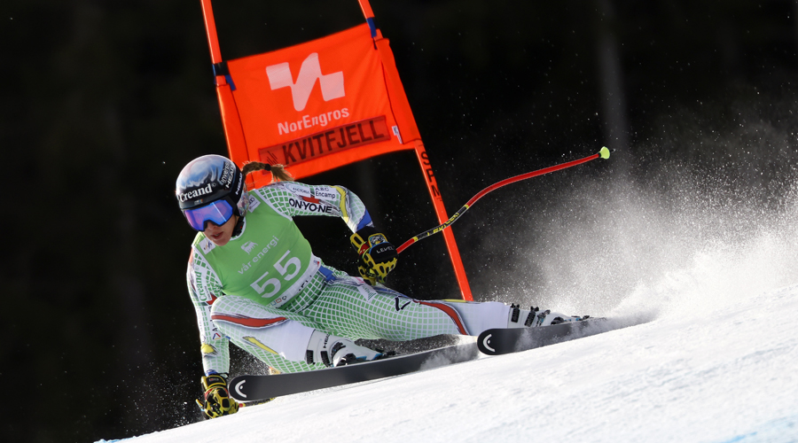 Cande Moreno al supergegant de Kvitfjell. Foto: Alexis Boichard Agence Zoom