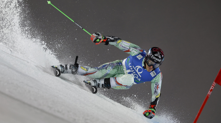 Joan Verdú, a la primera màniga d'Schladming. Foto: Christophe Pallot Agence Zoom