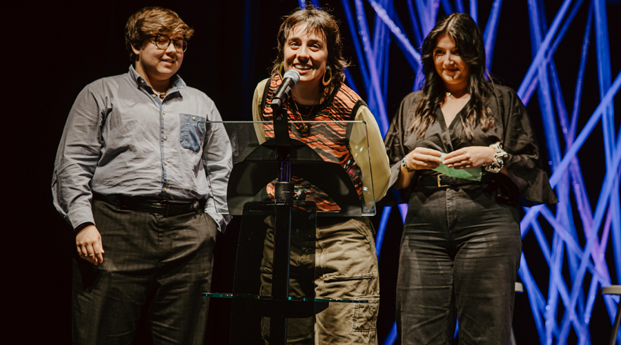 Els tres membres del jurat del Carnet Jove en l'edició 2024 del Festival Ull Nu (Carnet Jove Andorra)