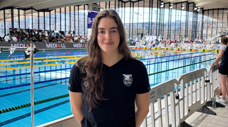 La nedadora, Nàdia Tudó, a Luxemburg (FAN)