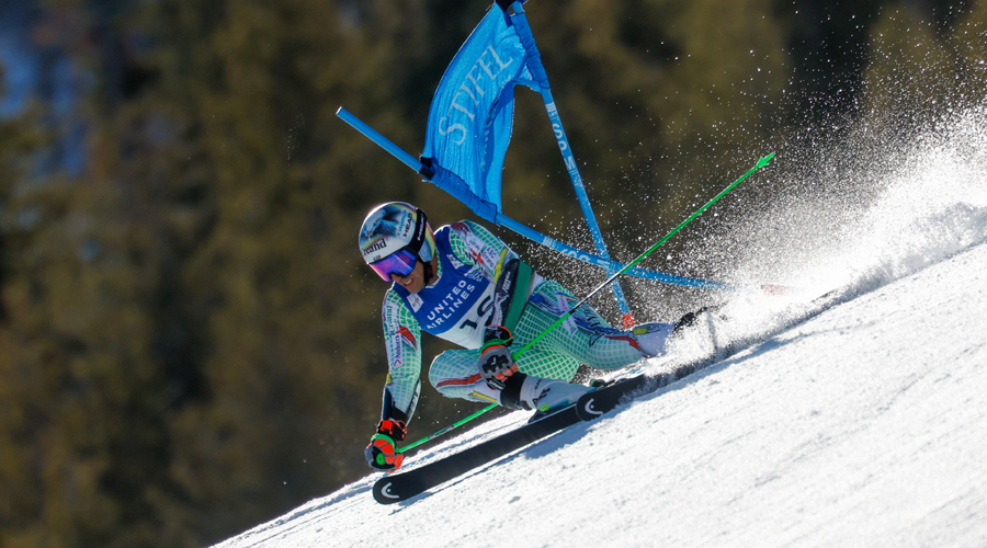 Joan Verdú, a la primera mànega del gegant de la Copa del Món de Sun Valley. Foto: Christophe Pallot Agence Zoom