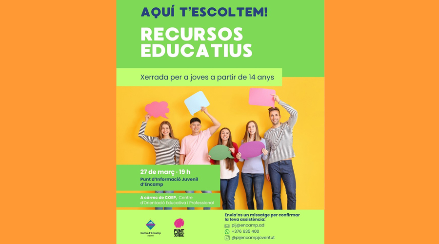 Cartell anunciant la xerrada (Comú d'Encamp)