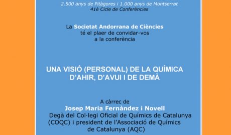 Informació sobre la propera conferència de la Societat Andorrana de Ciències