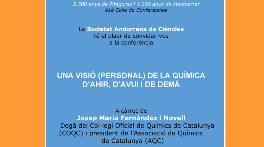 Informació sobre la propera conferència de la Societat Andorrana de Ciències (SAC)