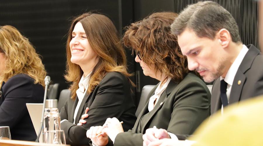 Els consellers de Demòcrates + I del Comú d'Escaldes, Anna Garcia, Gemma Bofarull i Gabriel Guerrero