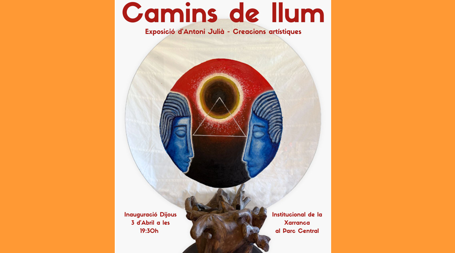 Cartell anunciant la inauguració de l'exposició d'Antoni Julià (la Xarranca)