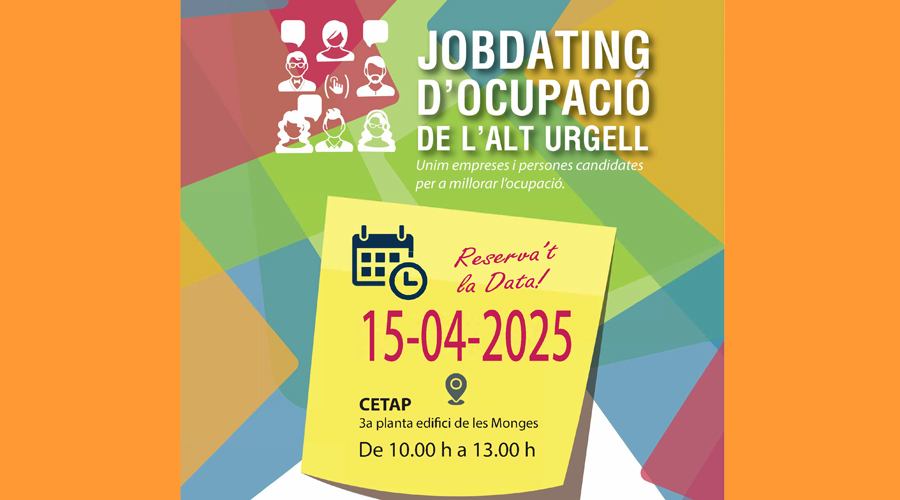 Cartell de la nova Jornada d'Ocupació de l'Alt Urgell (CCAU)