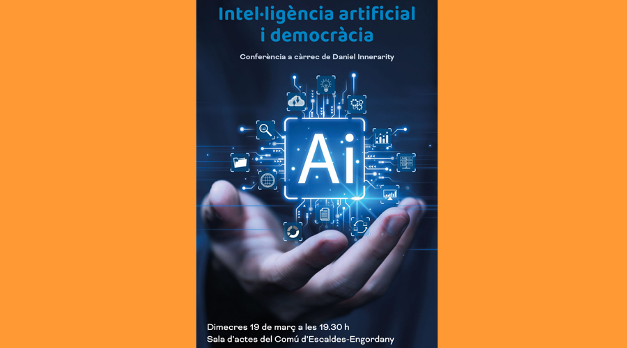 Cartell anunciant la conferència del professor Daniel Innerarity (SFGA)