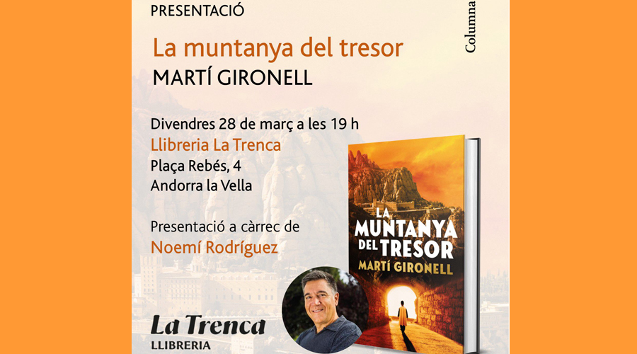 Cartell anunciant la presentació del nou llibre de Martí Gironell