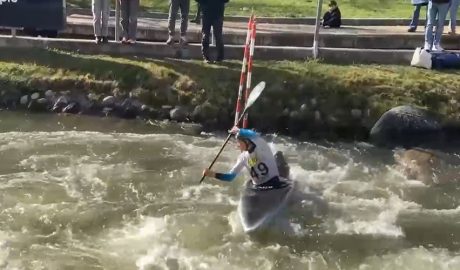 Mònica Doria competint al Parc Olímpic del Segre, a la Seu