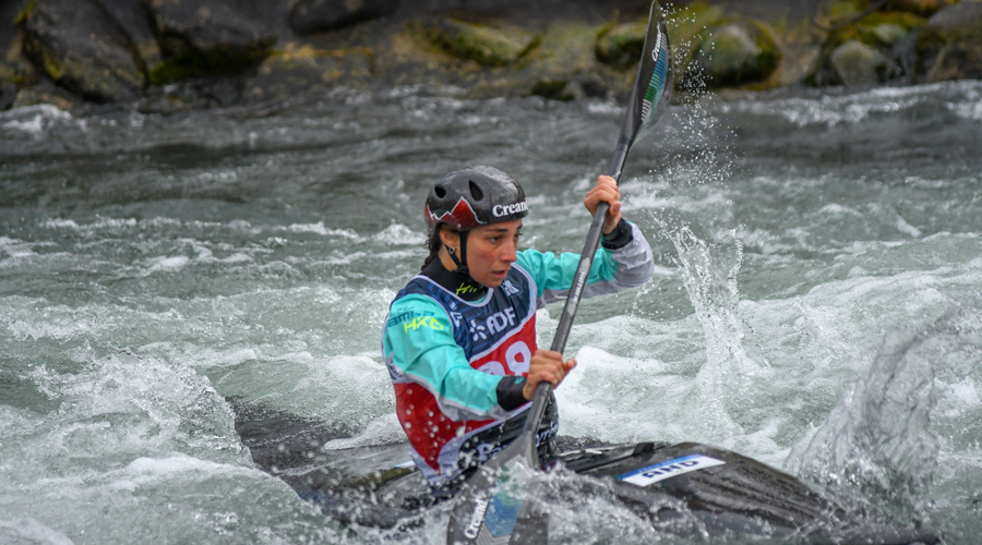 mònica Doria en plena competició de la Copa Pirineus a Pau (FACC)
