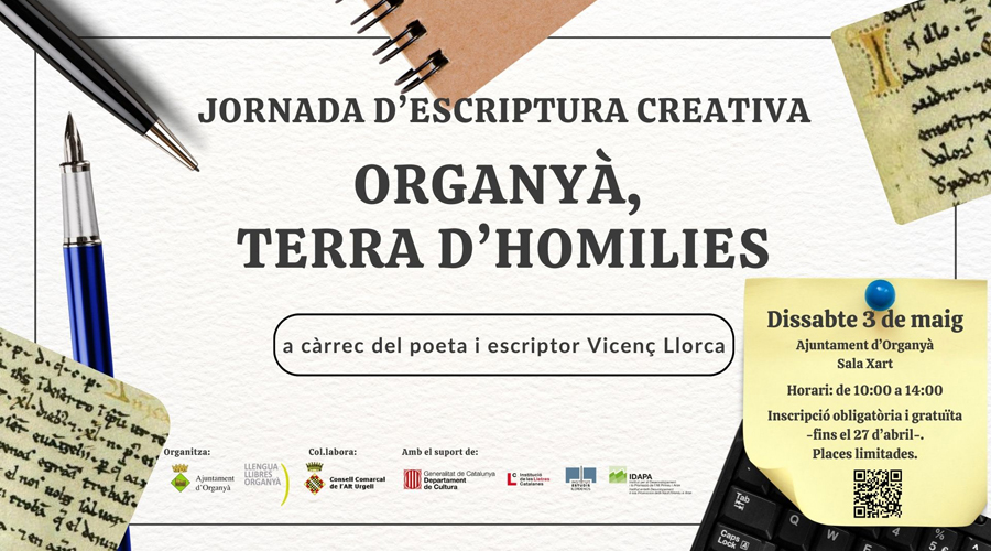 Jornada de Creació Literària "Organyà. Terra d'Homilies"