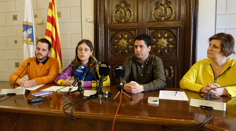 Miquel Albero i Núria Valls, de la CUP i Joan Barrera i Gemma Tó de Compromís X la Seu (Aj. la Seu)