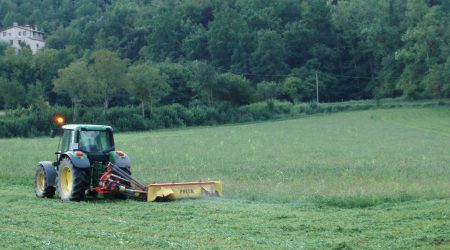 Un agricultor pirinenc treballant les seves terres