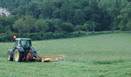 Un agricultor pirinenc treballant les seves terres