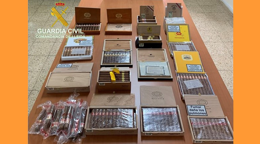 Els cigars intervinguts prop de la Farga de Moles (Guàrdia Civil)