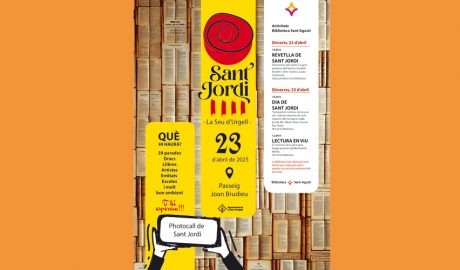 Cartell anunciant el Sant Jordi 2025 a la Seu