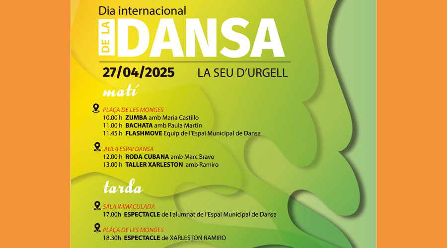 Cartell anunciant la jornada dedicada a la dansa a la Seu d'Urgell (Aj. la Seu)