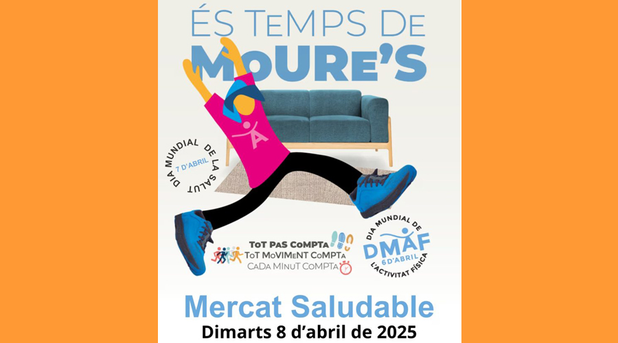 Cartell anunciant el Mercat Saludable, a Puigcerdà (Aj. Llívia)