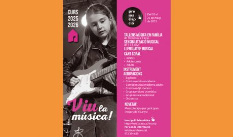 Cartell anunciant el període de preinscripcions