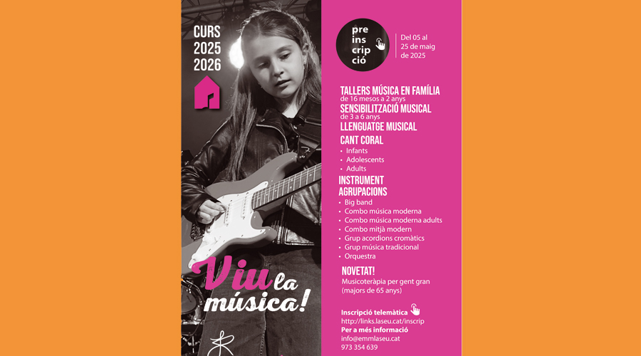 Cartell anunciant el període de preinscripcions (Aj. la Seu)