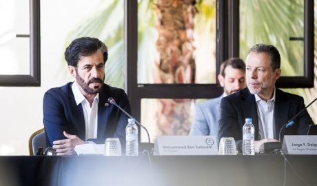 A la dreta, Jorge F. Delgado, director del RACE i president del Management Council